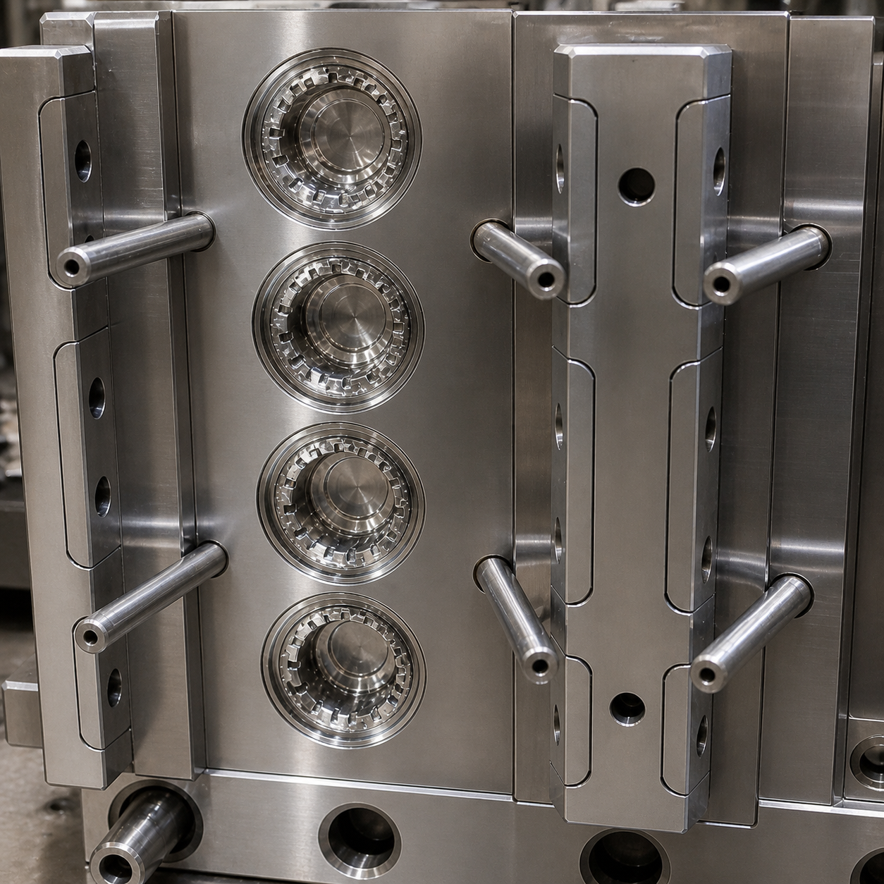 Cleaned injection mold after laser cleaning