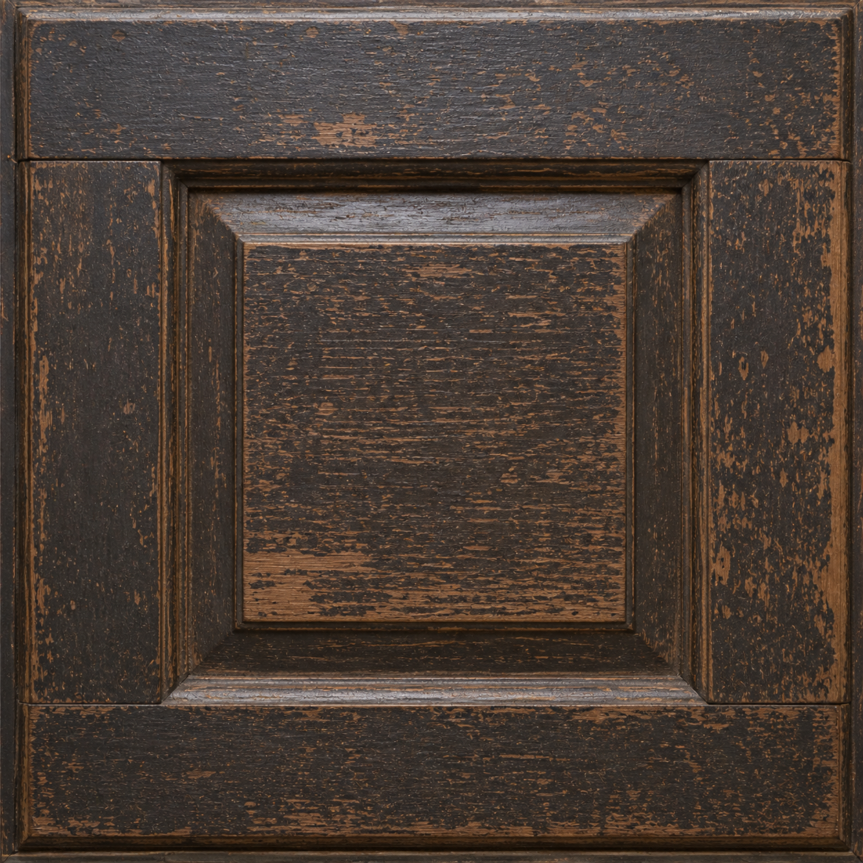 Stained wood before laser cleaning